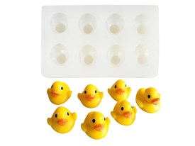 Molde silicona 8 patitos